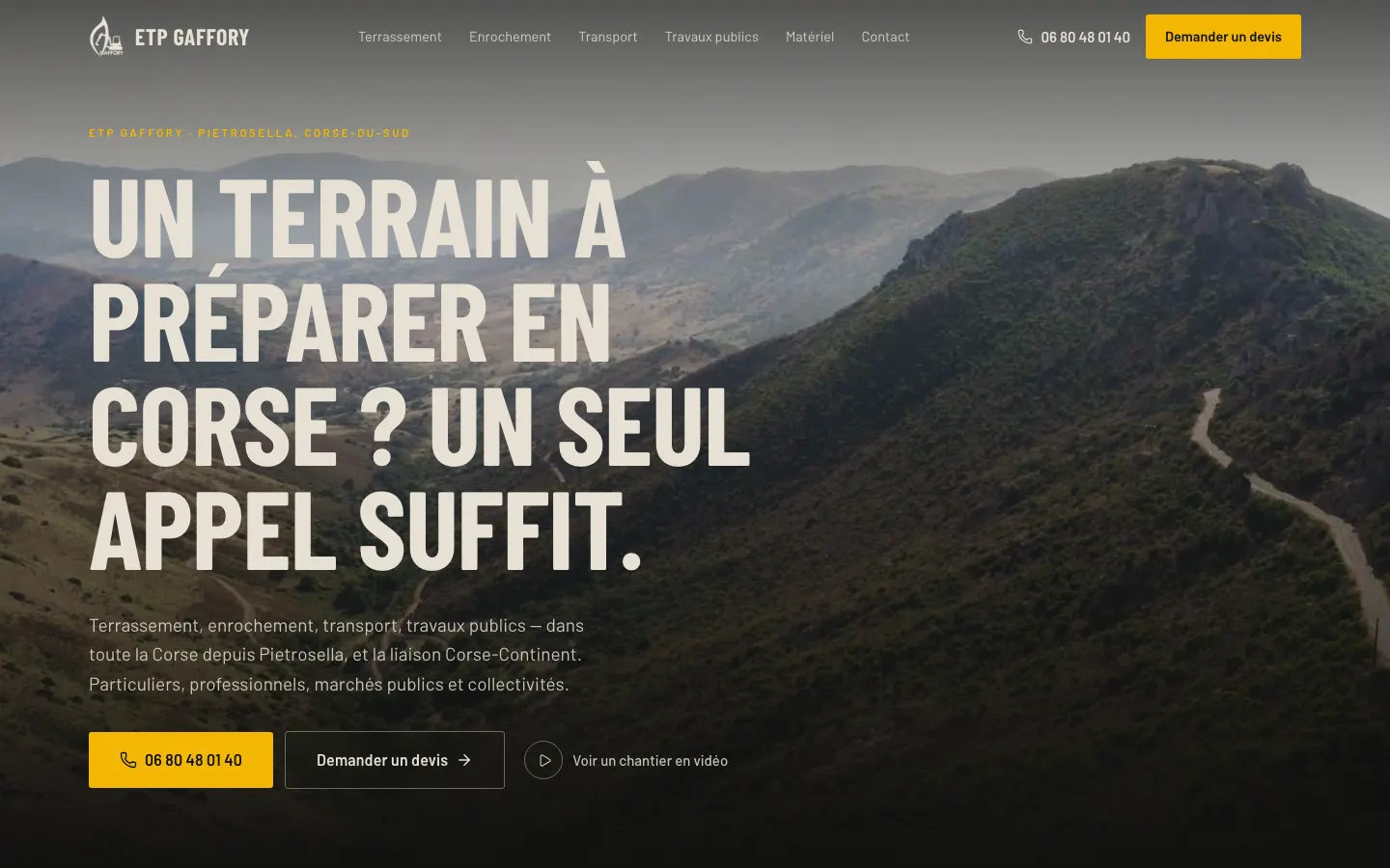 Nouveau site de ETP Gaffory